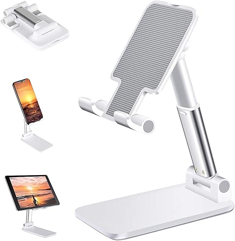 Dyazo Telescopic Mobile Phone Stand – Multi-Angle Adjustable & Foldable Tabletop Holder for Smartphones and Tablets